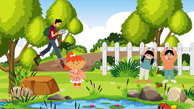 Kids park animation animation branding design illustration motion graphics