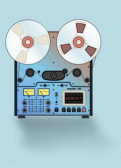 really reel ... dub'24 alternate audio doodle illustration noise reel to reel shunte88 vector