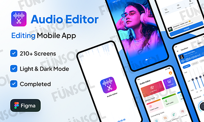Audio Editor App branding graphic design ui