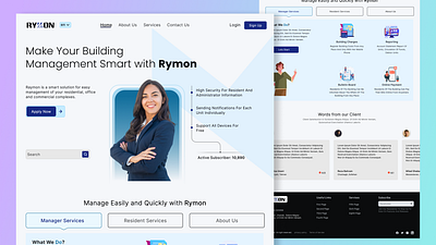 Rymon home page ui ux web design