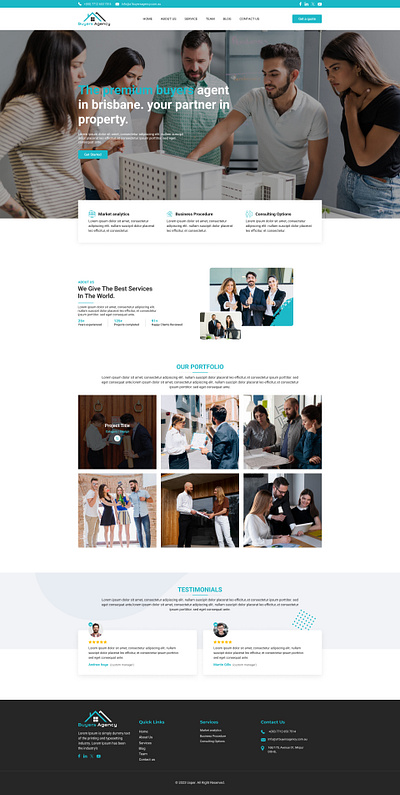 Real Estate Buyers Agency Homepage Design graphic design landing page real estate ui ux