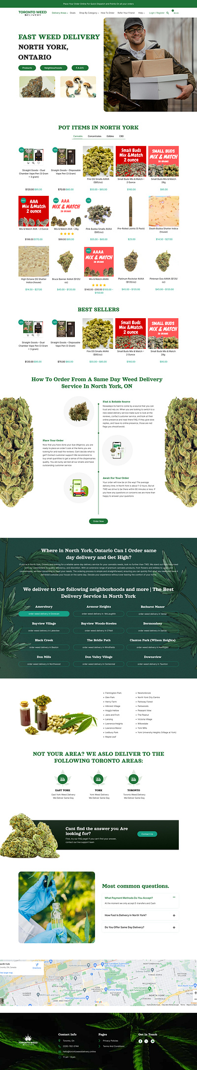 Toronto Weed Delivery graphic design