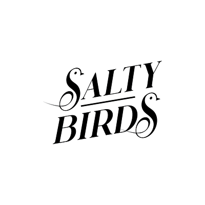 Clothing brand named Salty Birds branding design graphic design illustration logo typography vector