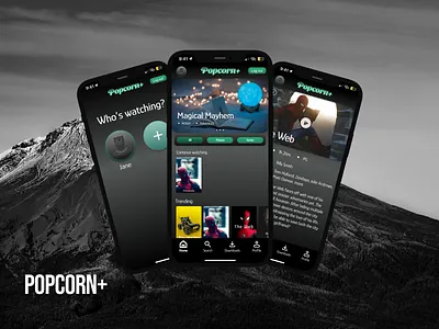 Popcorn+ iOS Mobile Application app design ui ux