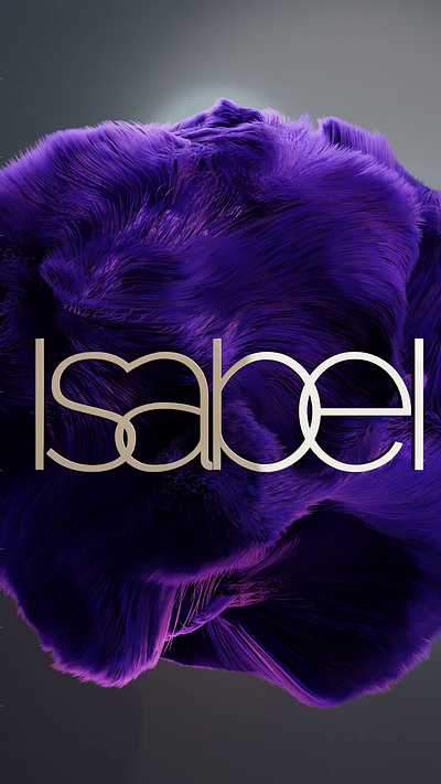 Personal brand blender brand designer fur isabel logo metallic purple