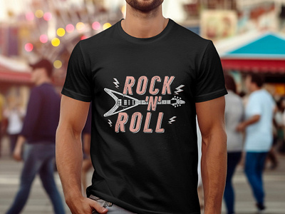 Rock N Roll T shirt Design custom t shirt design retro rock n roll t shirt t shirt design typography typography t shirt design