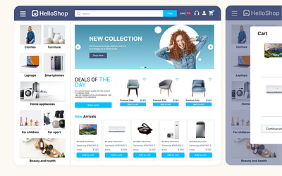 E-commerce website animation blue branding e commerce website graphic design internet shop logo shopping website ui ux website