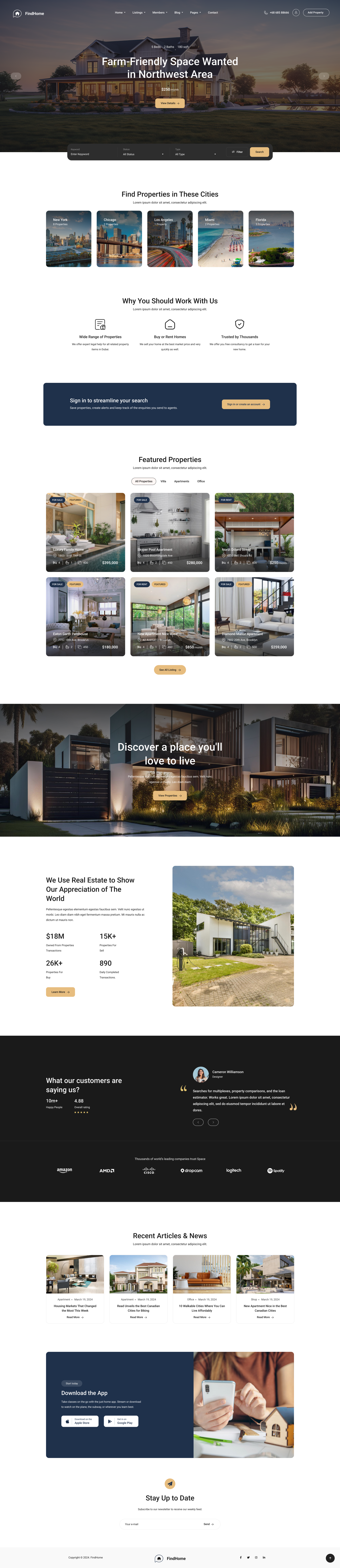 Property Finding Platform 2024 design figma find findhome findoffice findproperty landingpage property ui website