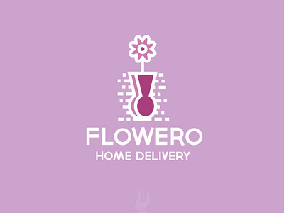 FLOWERO delivery flower keyhole logo vase