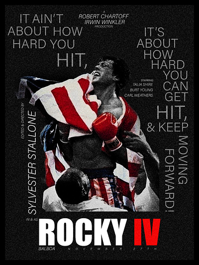 Rocky IV poster branding design graphic design illustration movie movie poster rocky rocky movie typography
