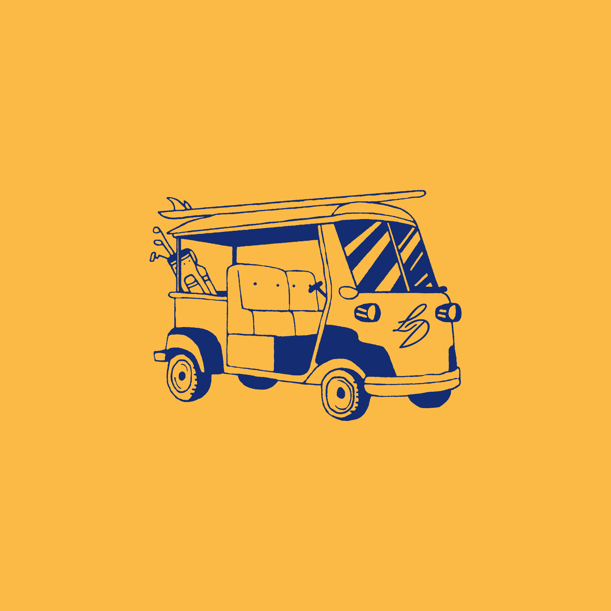 Golf & Surf Illustration and Badge design - Lay Day Golf co. athletics badge branding color design golf grunge hand drawn identity illustration logo minimal retro script sports style surf typography vintage visual