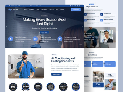 Air Conditioning & Heating HVAC Website Template ac ac installation ac maintenance ac repair air conditioning bootstrap 5 cooling heating hvac themeforest web design website website design website template