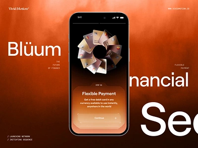 Bluum - Onboarding UI 3d animation app design app ui cinema 4d design financial fintech motion graphics onboarding ui animation