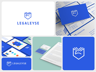 Legaleyse #logomonday blue book brand identity branding eagle icon igaming legal logo shield