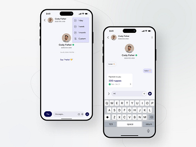 Message and payment screen design concept app design auto delete branding chat screen inspiration mobile app screen mobile chat screen payment chat screen payment screen ui uitrend uiux uxtrend