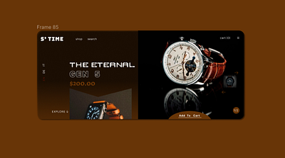 WRISTWATCH LANDING PAGE graphic design landing page design ui uiux