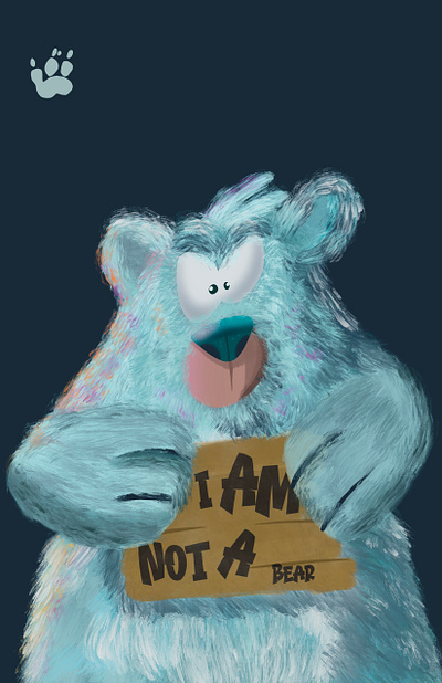 I am not a bear animals bear cartoon character design digital painting new