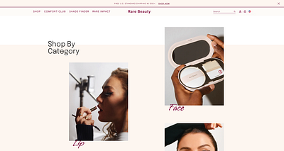 Rare Beauty - Homepage section dailyui design designer ui website