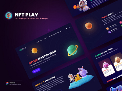 NFT Game PLAY Landing Page UI Design game landing page nft ui ui design uiux ux web design
