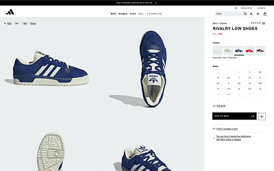Adidas - Website dailyui design designer ui website