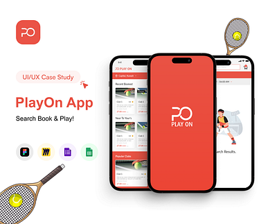 PlayOn App app app design booking app case study kwuait padel sports tennis ui visual