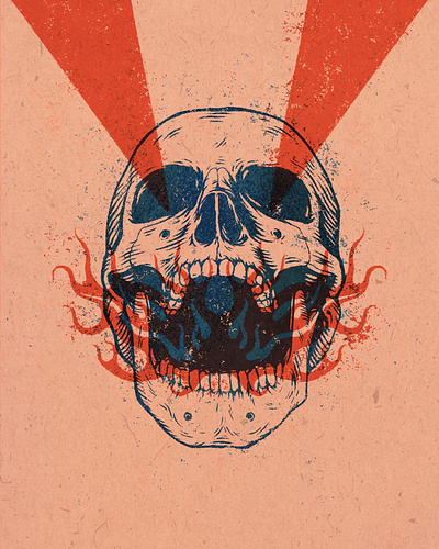 INKTOBER 2024 - SPICY dark art flames illustration illustrator inktober procreate skull spicy
