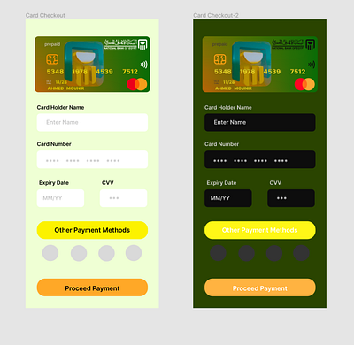 Credit Card Checkout DailyUI 002 ui
