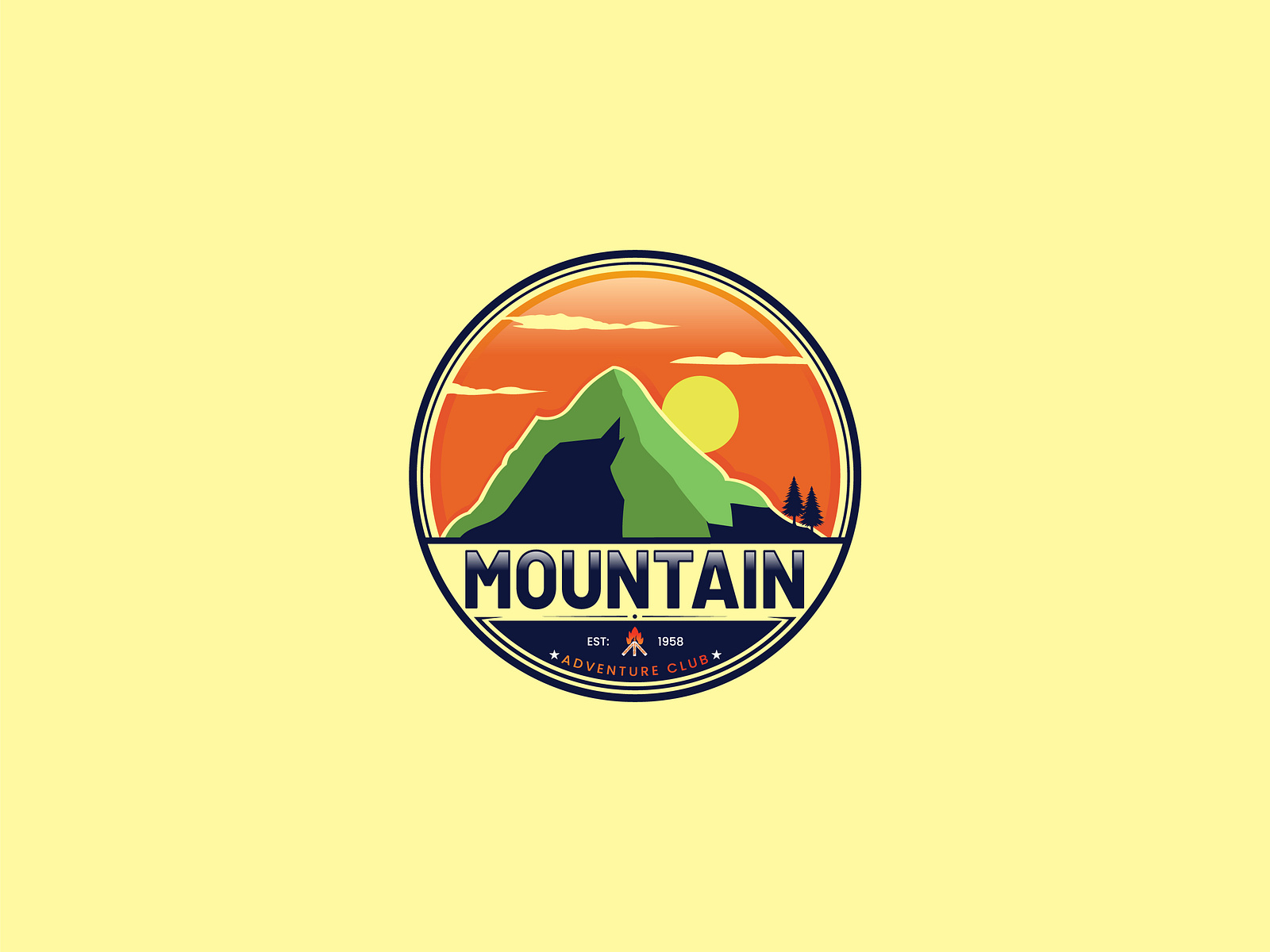 Mountain Logo, Adventure Logo, Hill Logo, Camping Logo, Nature by Md ...