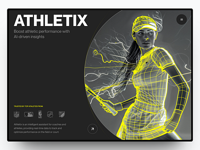 Athletix AI - Website Design ai athletics branding design graphic design landing page saas sports ui web design website
