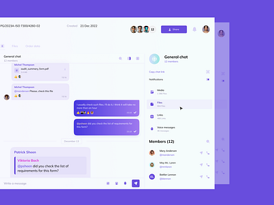 Saas Startup Messenger page Design chat chatmessenger dashboards hirefreelancer messengerdesign messengerui procuctdesign prodesign productdesign saas2024 saasdashboard saasdesign saasproduct uichat