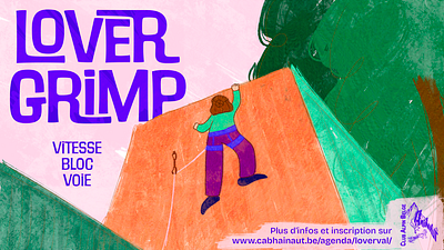 LoverGrimp // Illustration climbing graphic design illustration typography
