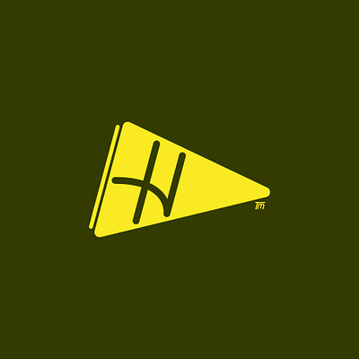 Pennant H lettering logo