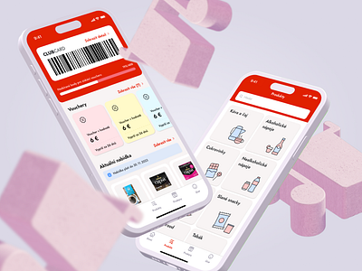 Travel Free – A modern loyalty program app clubcard icons illustrations loyalty app products retailer shop supermarket ui voucher