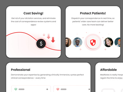 MedNotes - Advatages Sections bento bento design bento grid bento layout illustration product product design product illustration saas saas ui ui user experience user interface visual design website website design