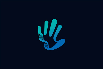 HAND DNA LOGO branding dna hand logo