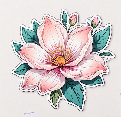 Beautiful Flower flower illustration sticker