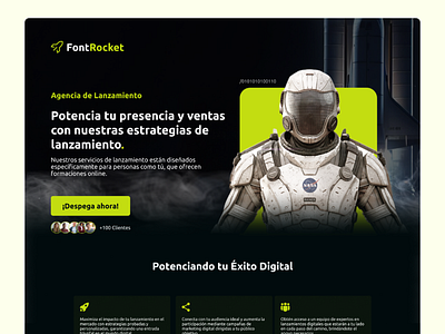 Landing Page Lanzamiento | UI Web agency copy lanzamiento launch marketingdigital rocket ui ux web design