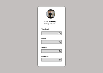 Profile Page figma graphic design profile ui