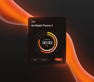 Go Watch Theme 3 app figma interface product design smart watch ui ux