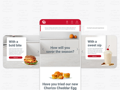 Chick-fil-A Email Design carousel chickfila email email design