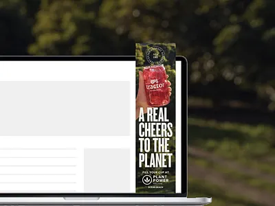 Tractor Beverage Earth Day Campaign cpg digital ads display ads organic skyscraper tractor beverage