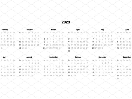 Monthly calendar annual of year 2023 by Petr Polák on Dribbble