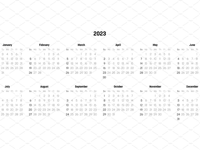 Monthly calendar annual of year 2023 by Petr Polák on Dribbble