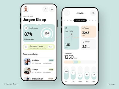 Fitness App app app design design fahim fitness fitness app fitness tracker gym health healthcare mobile app mobile app design ui workout