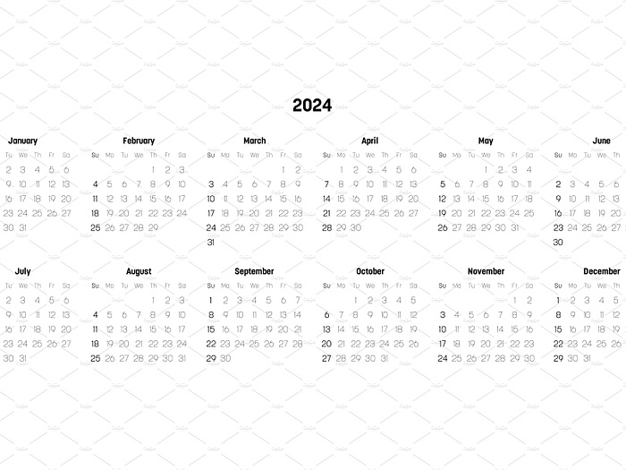 Monthly calendar annual of year 2024 by Petr Polák on Dribbble