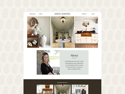 Anda Rangel Interiors Branding brand design branding interior designer logo typography web design