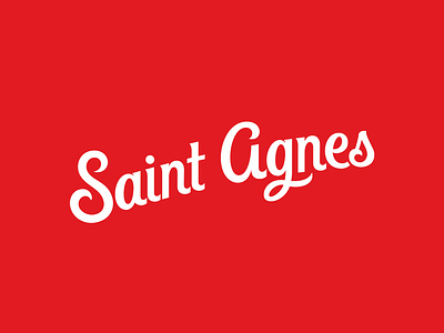 Saint Agnes, Script aggies branding college font logo logotype school script sports type typography wordmark