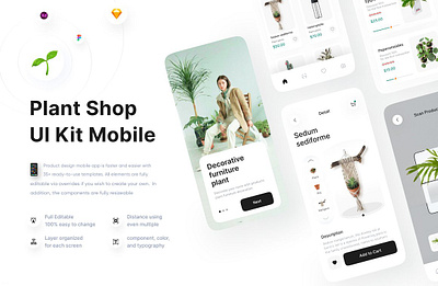 Plant Shop apple atm chat chat app chatting ecommerce ecommerce templates ios ios app online shop online store plant mockup plant shop register store ui and ux ui design ui ux