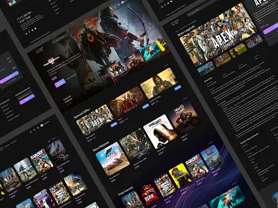 ArcadeVerse - Game Platform UI Kit arcadeverse auto layout dark mode dashboard design game platform website design illustration landing page landing page for game platform minimal minimalist products products design ui ui kit uiux uiuxdesigner ux website website design