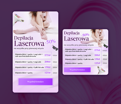 Depilacja laserowa advertising creatives design graphic design